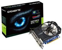 GIGABYTE GEFORCE GTX 750 OC, 1GB GDDR5 (128 BIT), 2XHDMI, 2XDVI